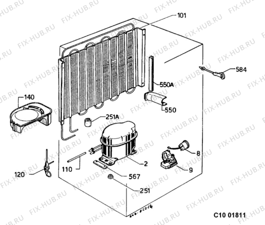 Взрыв-схема холодильника Zanussi ZI1600 - Схема узла Functional parts